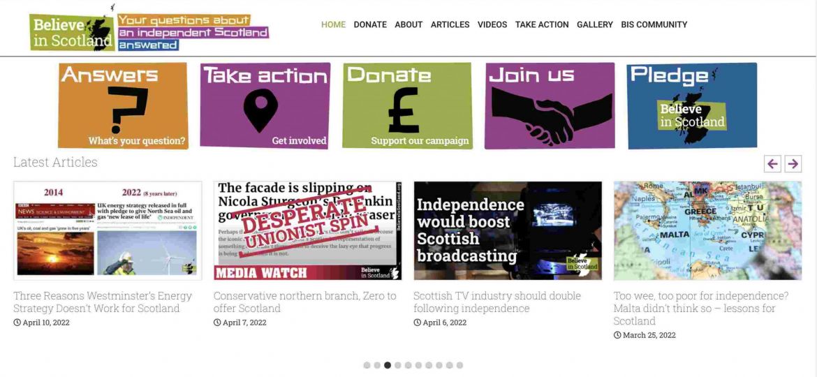 Believe in Scotland - Untangled Web Portfolio